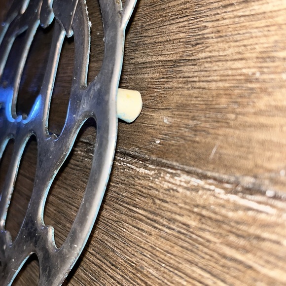 Vintage LEONARD SILVERPLATE Trivet Strawberry Shaped Silverplate wHanger Hook - Picture 4 of 9